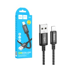Hoco Charging Cable X91 Radiance 2.4A USB to Lightning 3m Black